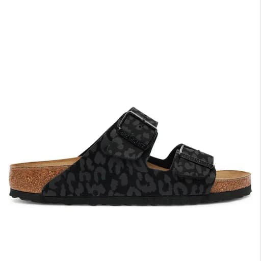 Γυναικεία Ανατομικά Σανδάλια Birkenstock Arizona Bs 1030563 Leo Black Narrow Fit