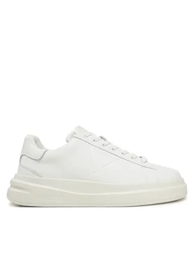 Guess Ανδρικό Δερμάτινο Παπούτσι Elba FMJLBALEA12 White Λευκό