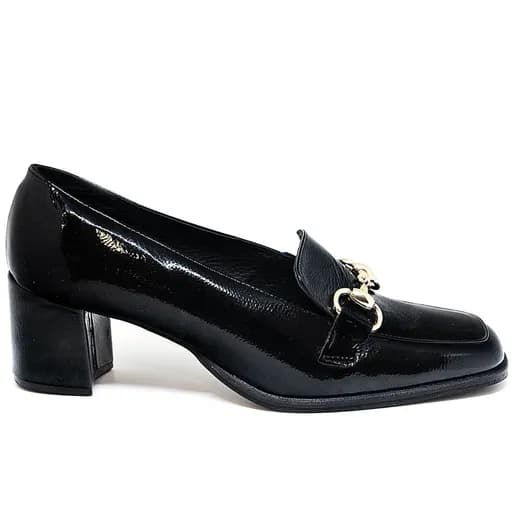 Bigshoes GA1240-01 Δερμάτινη Γόβα Μαύρο 5cm