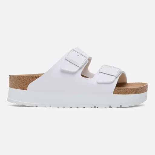 Γυναικείες Ανατομικές Παντόφλες Birkenstock Arizona Pap Platform 1027416 Λευκές Narrow Fit