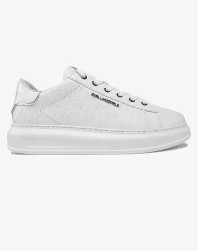 KARL LAGERFELD KAPRI MENS Monogram Emboss Lo KL52549K-01W White