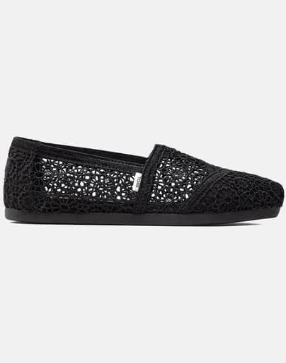TOMS BLK MOROCCAN CROCHET WM ALPR ESP 10016254-BLK Black