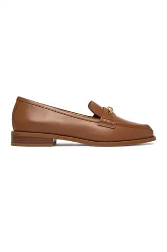 MICHAEL KORS ΠΑΠΟΥΤΣΙΑ ΜΟΚΑΣΙΝΙΑ DINA LOAFER ΜΕΤΑΛΛΙΚΟ LOGO TAΜΠΑ