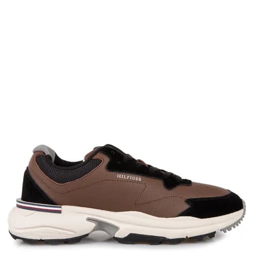 Ανδρικά Δερμάτινα Sneakers Tommy Hilfiger FM0FM05331 GV0 Καφέ