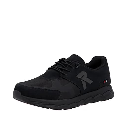 Rieker 09104-00 Ανατομικό Δερμάτινο Sneaker Μαύρο