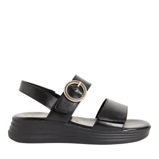 Γυναικεία Σανδάλια Flatforms Marco Tozzi 2-28708-46-001 Μαύρα