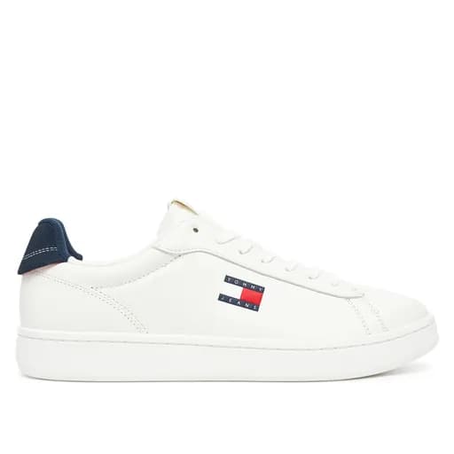 Ανδρικά Δερμάτινα Sneakers Tommy Hilfiger EM0EM01596 0G1 Λευκά