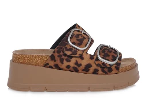 Γυναικείες Πλατφόρμες Exe SG19655-1 Λεοπάρ Καστόρι U403R5513R74