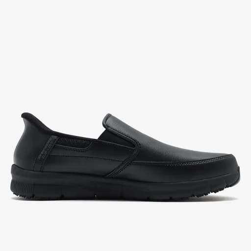 Ανδρικά Ανατομικά Δερμάτινα Μοκασίνια Skechers 200304-BBK Μαύρα