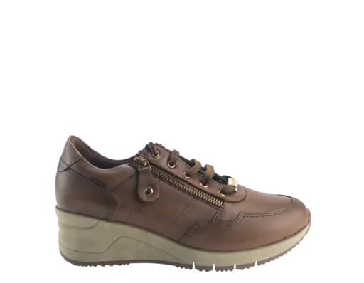 Γυναικεία Ανατομικά Δερμάτινα Sneakers Ragazza 0322 Ταμπά