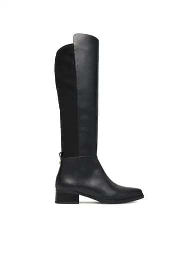 MICHAEL KORS ΠΑΠΟΥΤΣΙΑ ΜΠΟΤEΣ LEX BOOT ΦΕΡΜΟΥΑΡ LOGO MAYΡΟ