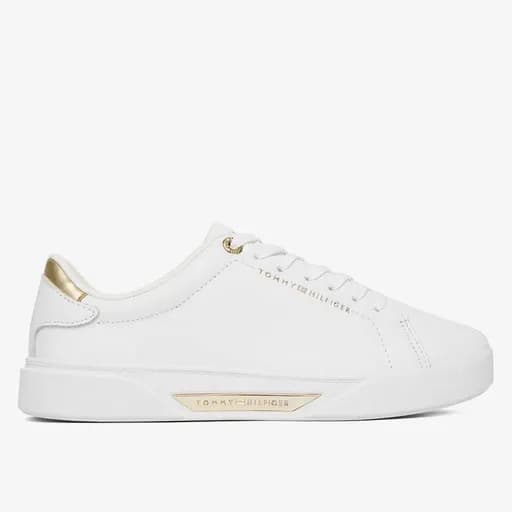 Γυναικεία Δερμάτινα Sneakers Tommy Hilfiger FW0FW09019-YBS Λευκά