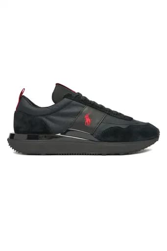 RALPH LAUREN ΠΑΠΟΥΤΣΙΑ SNEAKERS TRAIN 89 RIB-SK-LTL TRPL ΜΑΥΡΟ-ΚΟΚΚΙΝΟ