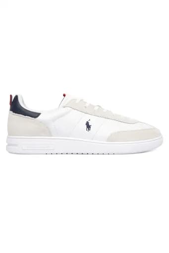 RALPH LAUREN ΠΑΠΟΥΤΣΙΑ BEDFORD RIB-SK-LTL ΛΕΥΚΟ-ΜΠΛΕ-ΚΟΚΚΙΝΟ