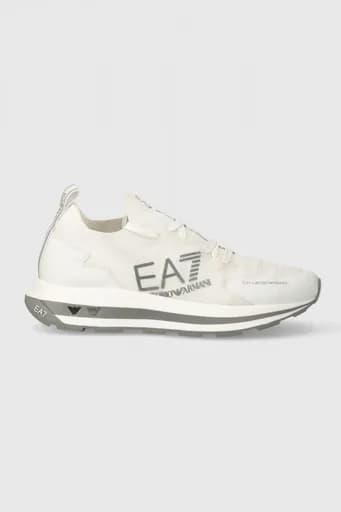 ARMANI 7 ΠΑΠΟΥΤΣΙΑ SNEAKERS LOGO ΛΕΥΚΟ-ΑΣΗΜΙ