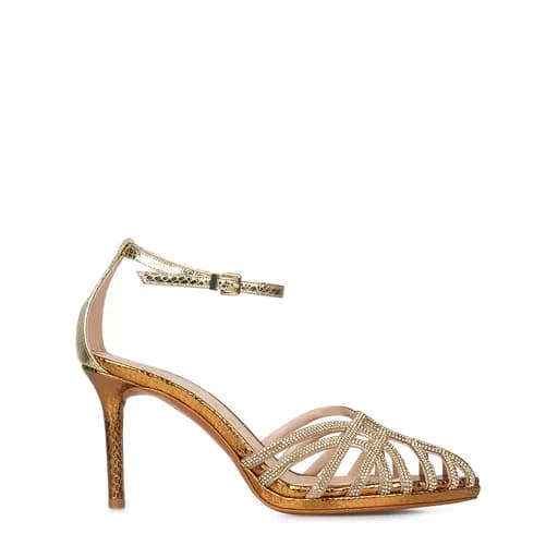 High Heels Πέδιλα γυναικεία Albano Χρυσό 5572 262