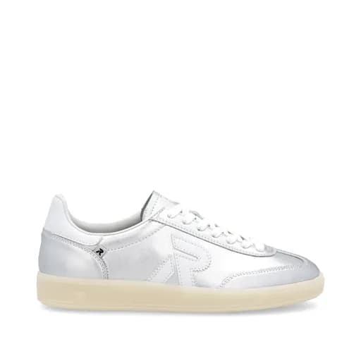 Rieker W2200-90 Ανατομικά Δερμάτινα Sneaker Ασημί