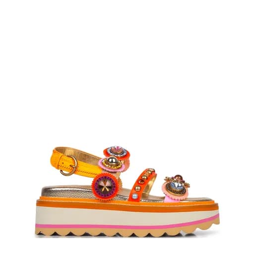 Πέδιλα-Σανδάλια γυναικεία Kurt Geiger Πολύχρωμο 5612499109 Octavia Sling Platform 262