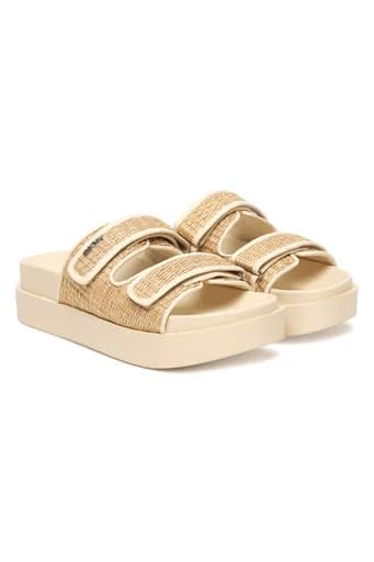 DKNY ΠΑΠΟΥΤΣΙΑ ΠΑΝΤΟΦΛΕΣ PIPER PLATFORM SAN LOGO ΜΠΕΖ