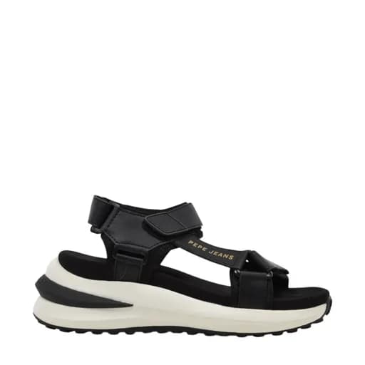 Γυναικεία πέδιλα Pepe Jeans PLS90707 999 WINSLOVE ACTION 999BLACK μαύρο δέρμα