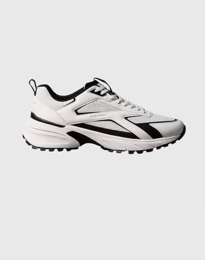CALVIN KLEIN JEANS HIKE RUNNER LACEUP STRIP M-LT HM0HM02154-01W White