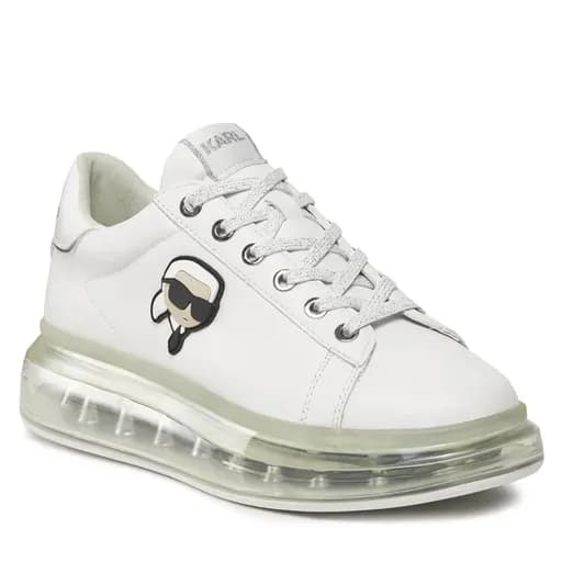 Γυναικεία Δερμάτινα Karl NFT Lo Lace Sneakers Λευκά Karl Lagerfeld KL62630N-01S WHITE