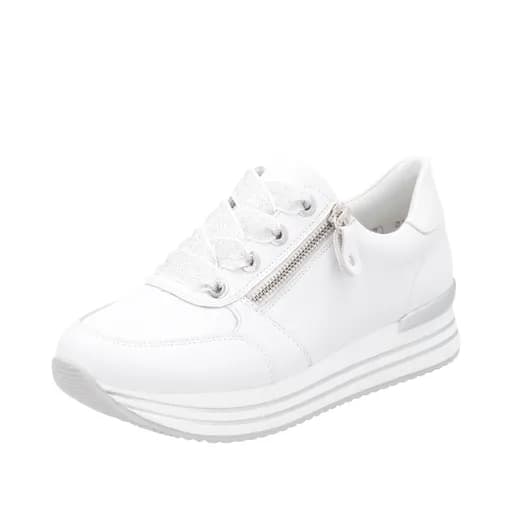 Remonte D1302-82 Ανατομικό Δερμάτινο Sneaker Λευκό