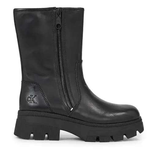Γυναικεία Δερμάτινα Μποτάκια Calvin Klein YW0YW01109 0GT Μαύρα