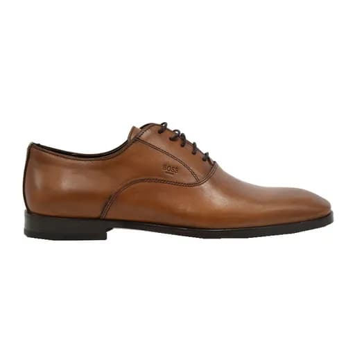 Ανδρικά παπούτσια BOSS V7167 COGNAC AQUA ταμπά δέρμα