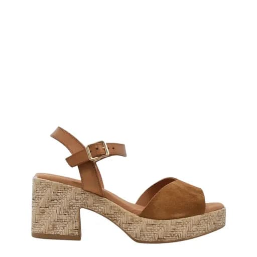 Γυναικεία πέδιλα Eva Frutos 6737 ταμπά δέρμα nubuck