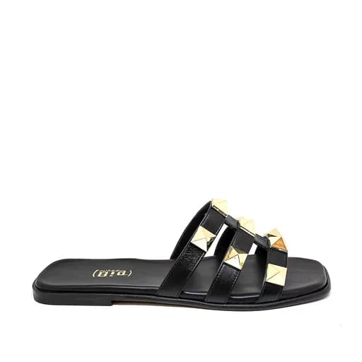 Bigshoes GA0110-01 Δερμάτινo Σανδάλι Μαύρο