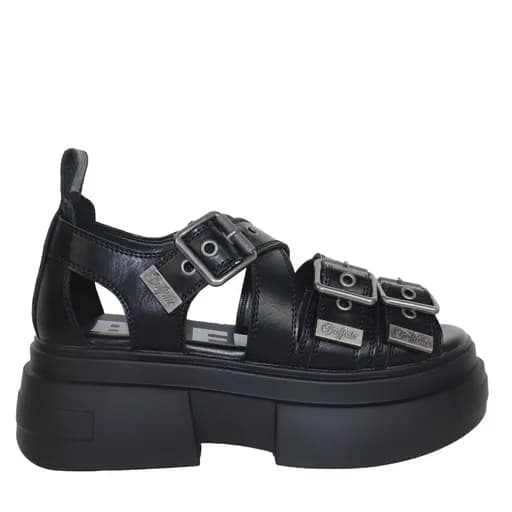 Γυναικεία Bolt Buckle Σανδάλια Μαύρα Buffalo BUF1602308-BLACK