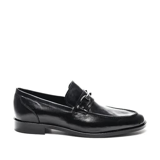 Bigshoes KL37201-01 Δερμάτινο Μοκασίνι Μαύρο