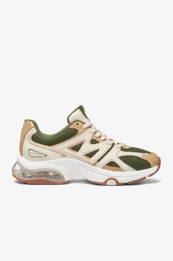 MICHAEL KORS ΠΑΠΟΥΤΣΙΑ SNEAKERS KIT TRAINER EXTREME AEΡΟΣΟΛΑ LOGO ΠΟΛΥΧΡΩΜΟ ΧΡΥΣΟ/ΠΡΑΣΙΝΟ/ΜΠΕΖ