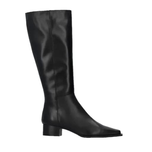 Andres Machado Cintia-01 Δερμάτινη Μπότα Μαύρη 4cm