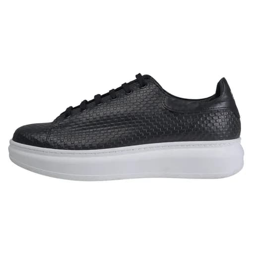 Low-Top Δερμάτινα Sneakers Μαύρα New Arrival