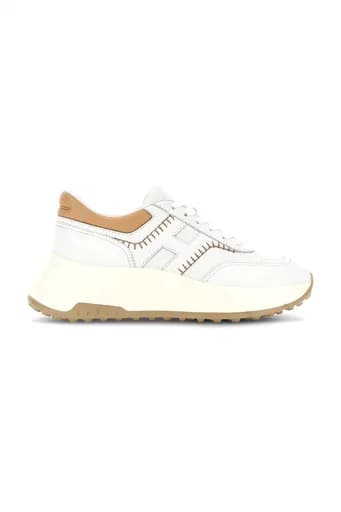 HOGAN ΠΑΠΟΥΤΣΙΑ SNEAKERS ALLACCIATO H IMPUNTURE LOGO ΛΕΥΚΟ