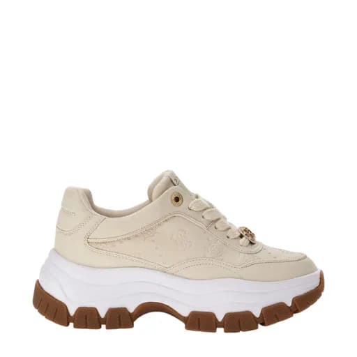 Γυναικεία sneakers GUESS FLFBRTPEL12-CREAM BERRETT2 μπεζ