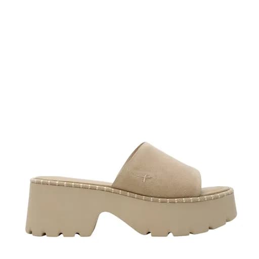 Γυναικεία mules Tamaris 1-27235-46 341 μπεζ δέρμα καστόρ