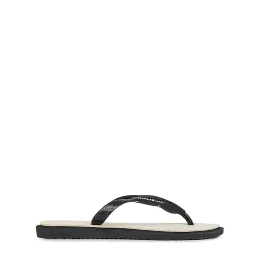 Σαγιονάρες γυναικείες Havaianas Μαύρο-Μπεζ 4149944-0090 Havaianas Top Square Fusion 262