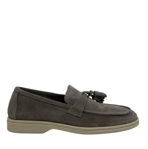 Ανδρικά Δερμάτινα Loafers Γκρι Velafiore 093-TORTORA
