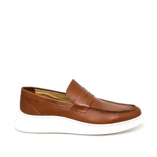 Bigshoes KL32701-09 Δερμάτινο Μοκασίνι Ταμπά