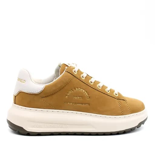 Γυναικεία Δερμάτινα Maison Karl Sneakers Καφέ Karl Lagerfeld KL67537-288 EARTH NUBUCK
