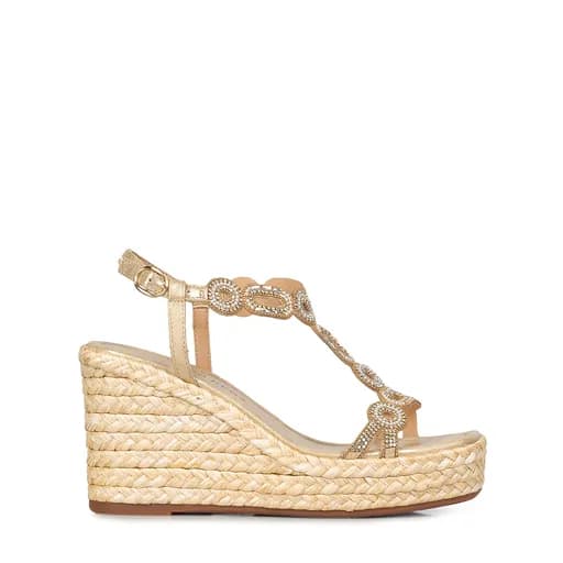 Πλατφόρμες-Flatforms γυναικεία Alma En Pena Χρυσό V2651108 262