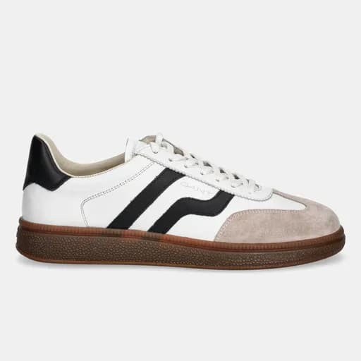 Ανδρικά Δερμάτινα Sneakers Gant Cuzmo 30633860 G020 Άσπρο Μαύρο