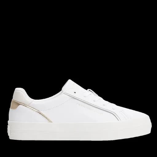 Γυναικεία Δερμάτινα Sneakers Λευκά Tommy Hilfiger FW0FW08757-0HT