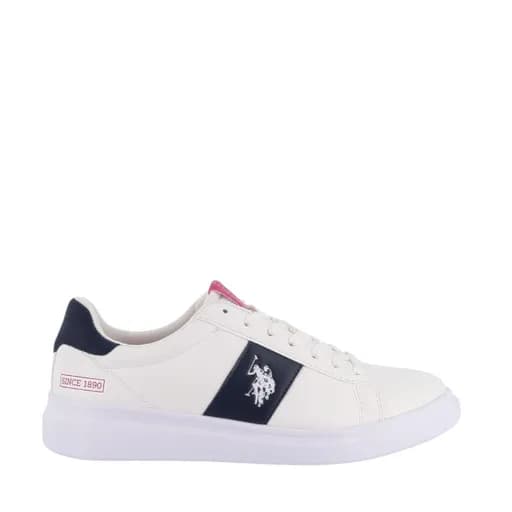 Ανδρικά sneakers U.S.POLO ASSN GEORGE002B-BWR PU SYNTH. LEATHER-NYLON λευκό