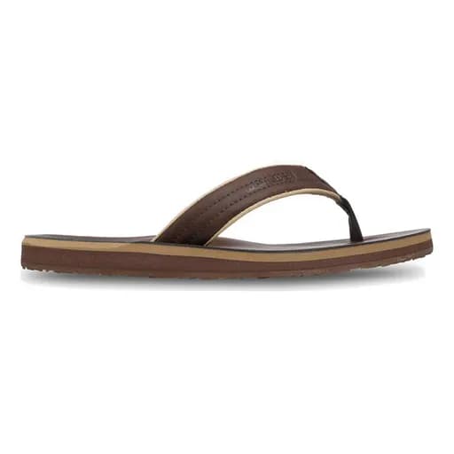 Quiksilver Carver Nubuck Ανδρικές Δερμάτινες Σαγιονάρες EQYL100060-KVJ1 Καφέ