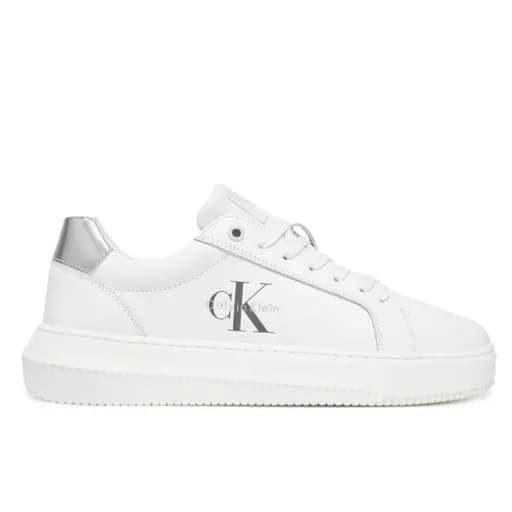 Γυναικεία Δερμάτινα Sneakers Calvin Klein YW0YW01876-02R Λευκά