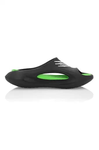 PLEIN SPORT ΠΑΝΤΟΦΛΕΣ RUBBERIZED MOON SLIDES SCRATCH ΜΑΥΡΟ-ΠΡΑΣΙΝΟ